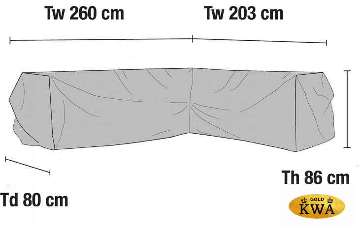 Чехол для садовой мебели 203/260x80x86 см.