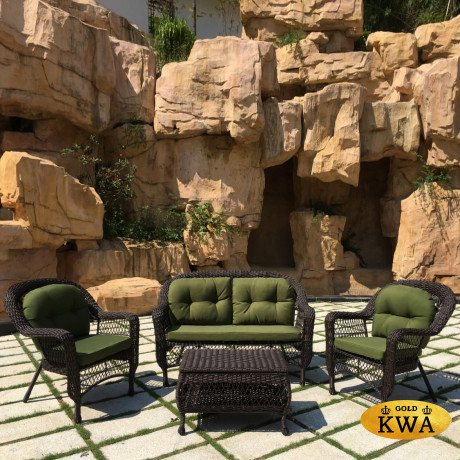 Плетеный комплект для отдыха LV520BG Brown/Green