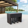 Барный комплект плетеной мебели T390AD/Y390A-W63_6Pcs Brown
