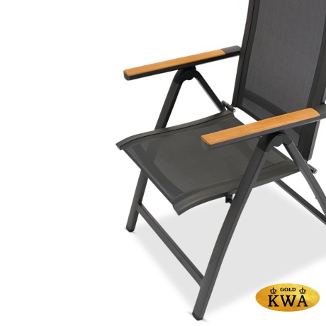 Timra-Andy 240+6R Комплект обеденной мебели антрацит/серый, алюминий/спеченный камень/тик