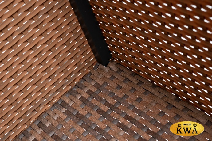 "Лунго" кашпо для цветов большое плетеное из искусственного ротанга, цвет графит