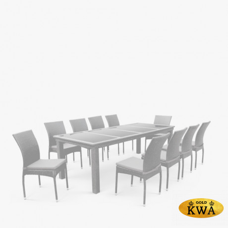 Комплект плетеной мебели T438/Y380C-W85 Latte (10+1) + подушки