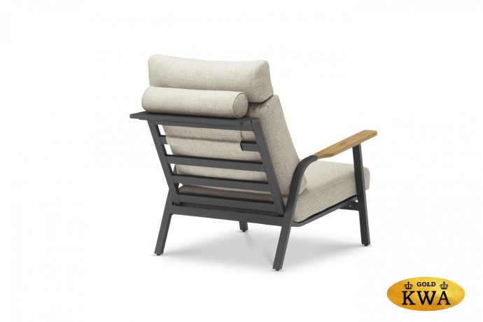 Malmo с 3-х местным диваном Комплект лаунж мебели антрацит/светло-серый, алюминий