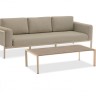 Stockholm Комплект лаунж мебели бежевый/коричневый, алюминий