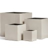 Кашпо TREEZ Effectory Beton Куб Белый песок 50х50х50 см