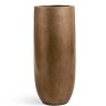 Кашпо TREEZ Effectory Metal Высокий округлый конус Тёмное матовое золото в-95, д-39 см