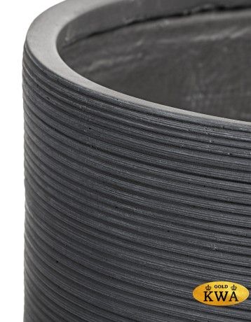 Кашпо TREEZ ERGO TreeLine Высокий цилиндр Дымчато-серый бетон в-47, д-30 см