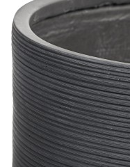 Кашпо TREEZ ERGO TreeLine Высокий цилиндр Дымчато-серый бетон в-47, д-30 см