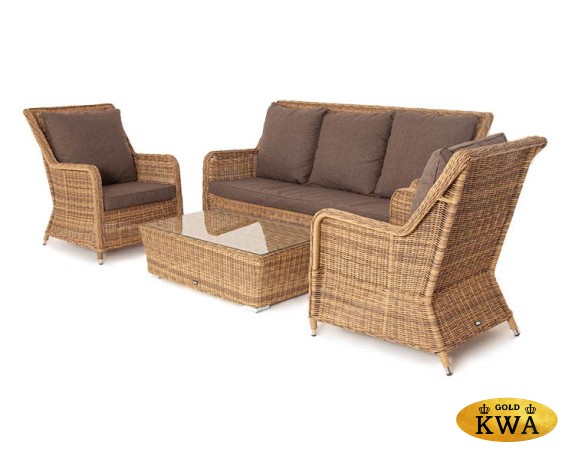 "Гляссе" лаунж-зона из искусственного ротанга, цвет соломенный