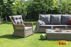 "Гляссе" лаунж-зона из искусственного ротанга, цвет соломенный