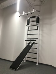 Шведская стенка металлическая враспор ПРОФ PR 1 - ТБПШ - ДВ распор 6 точек (2.56 - 3.20 м)