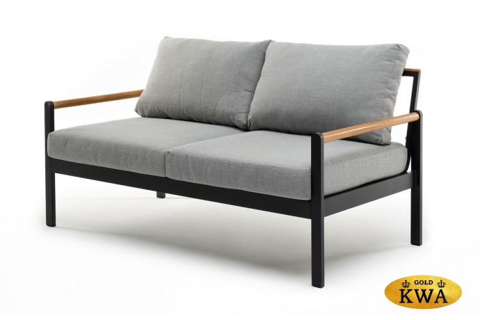 Диван из алюминия MAYA 2-х местный темный графит  Joygarden