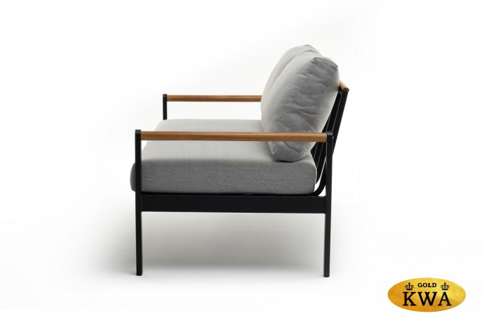 Диван из алюминия MAYA 2-х местный темный графит  Joygarden