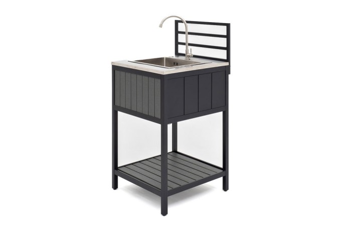 Модуль уличной кухни из алюминия БЭЙС (мойка из нержавеющей стали)