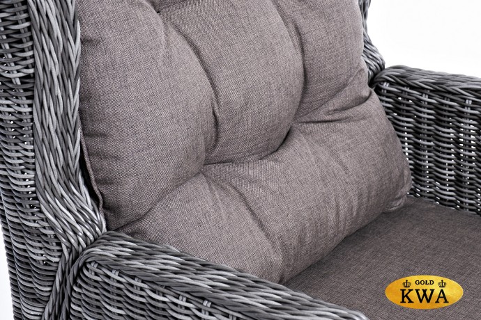 "Форио" кресло раскладное плетеное, цвет графит