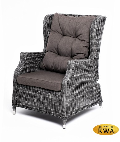 "Форио" кресло раскладное плетеное, цвет графит