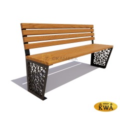 Скамейка «Сколково» без подлокотников (1,8 лиственница,40х60)