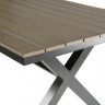 Алюминиевый стол AROMA 150 см светло-коричневый