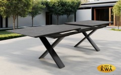 Timra-Andy 400+10N2R Комплект обеденной мебели антрацит, алюминий/спеченный камень/тик