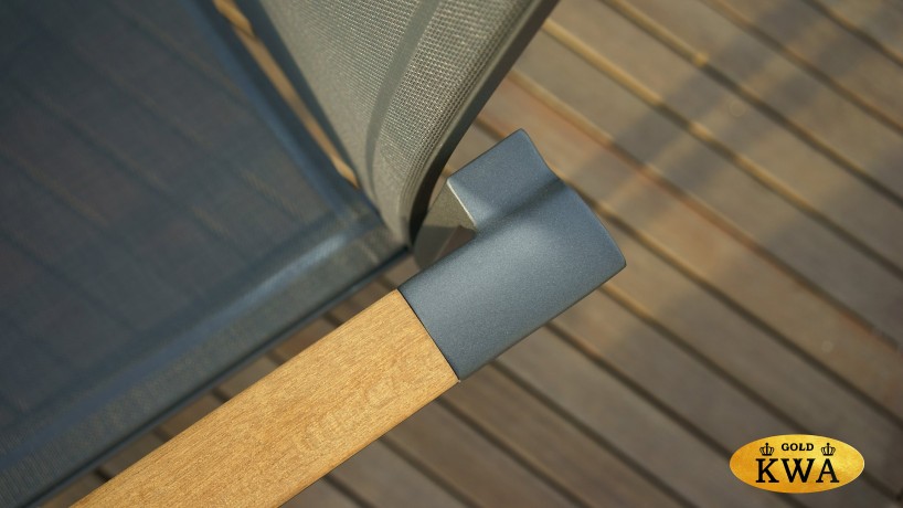 Timra-Andy 400+10N2R Комплект обеденной мебели антрацит, алюминий/спеченный камень/тик