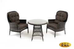 "Алиса" кофейный комплект из искусственного ротанга, цвет графит