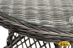 "Алиса" кофейный комплект из искусственного ротанга, цвет графит