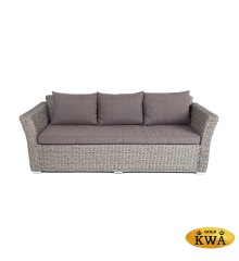 &quot;Капучино&quot; диван из искусственного ротанга (гиацинт) трехместный, цвет серый