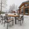 Обеденный комплект OSCAR со столешницей из тика