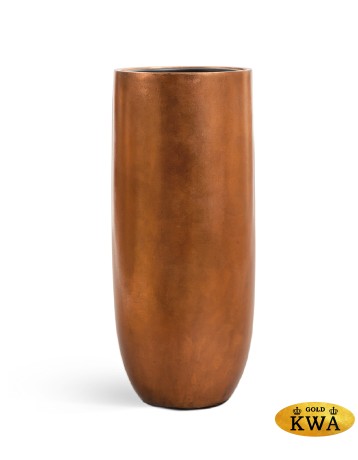 Кашпо TREEZ Effectory Metal Высокий округлый конус Медь в-95, д-39 см