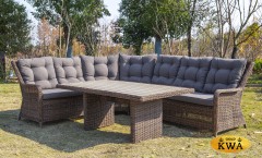 "Бергамо" плетеный обеденный стол, цвет коричневый