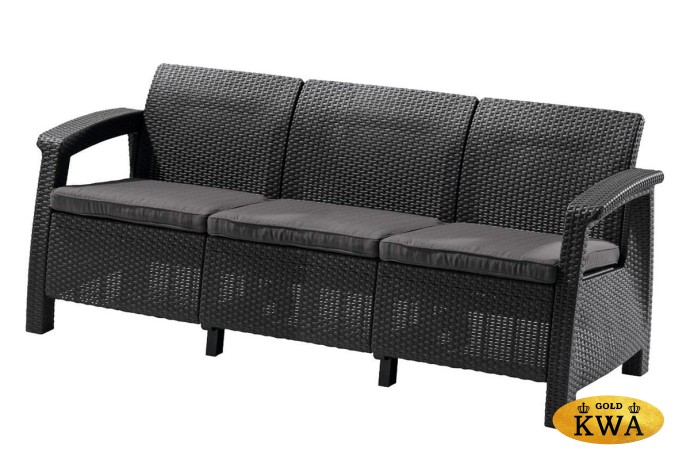 Комплект мебели Corfu Russia Love Seat Max (3х мест.диван), графит