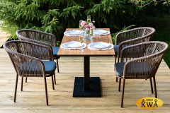 "Каффе Дабл" обеденная группа на 4 персоны, цвет "дуб"