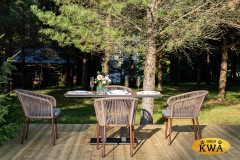 "Каффе Дабл" обеденная группа на 4 персоны, цвет "дуб"