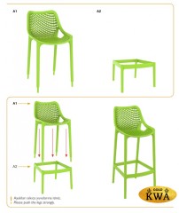 Стул пластиковый барный