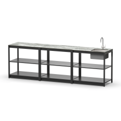 Уличная кухня Lounge C-110S, 2.7 м, черный/серый каспий