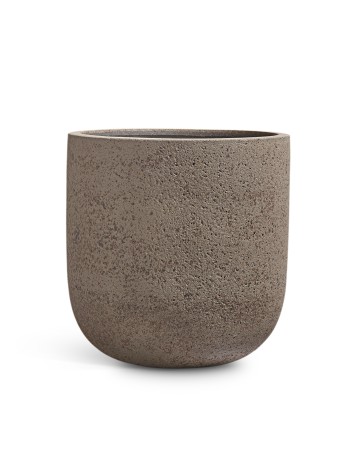 Кашпо TREEZ Effectory Granit Цилиндрическая Чаша Песок серый беж д-33, в-31 см