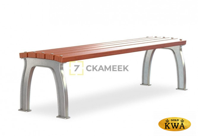 Скамейка без спинки алюминиевая «Прокси»