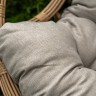 "Венеция" подвесное кресло-кокон из искусственного ротанга, цвет соломенный с бежевой подушкой