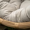 "Венеция" подвесное кресло-кокон из искусственного ротанга, цвет соломенный с бежевой подушкой