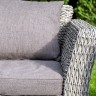 "Капучино" диван из искусственного ротанга (гиацинт) двухместный, цвет серый