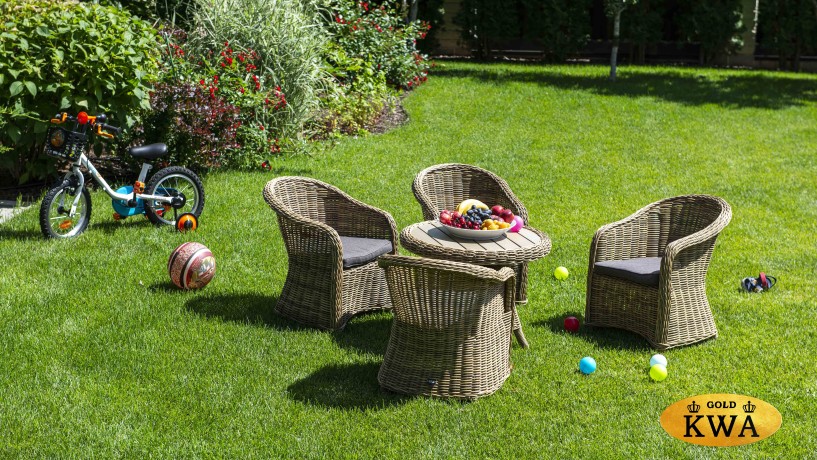 "Равенна" кофейный стол из искусственного ротанга, цвет соломенный