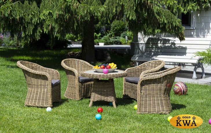 "Равенна" кофейный стол из искусственного ротанга, цвет соломенный