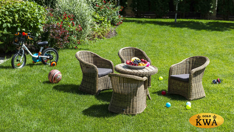 "Равенна" кофейный стол из искусственного ротанга, цвет соломенный