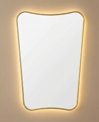 Sky M LED Gold Зеркало в раме с подсветкой