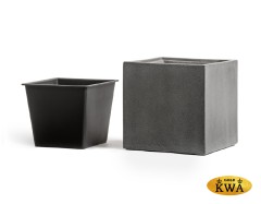 Кашпо TREEZ Effectory Beton Куб Тёмно-серый бетон 30х30х30 см (без технич.кашпо)