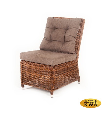 "Бергамо" плетеный центральный модуль дивана, цвет коричневый