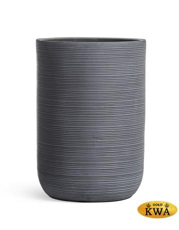 Кашпо TREEZ ERGO TreeLine Высокий цилиндр Дымчато-серый бетон в-63, д-44 см