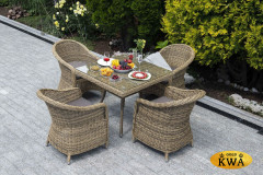 &quot;Фредо&quot; обеденная группа из искусственного ротанга, цвет соломенный