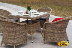 &quot;Фредо&quot; обеденная группа из искусственного ротанга, цвет соломенный