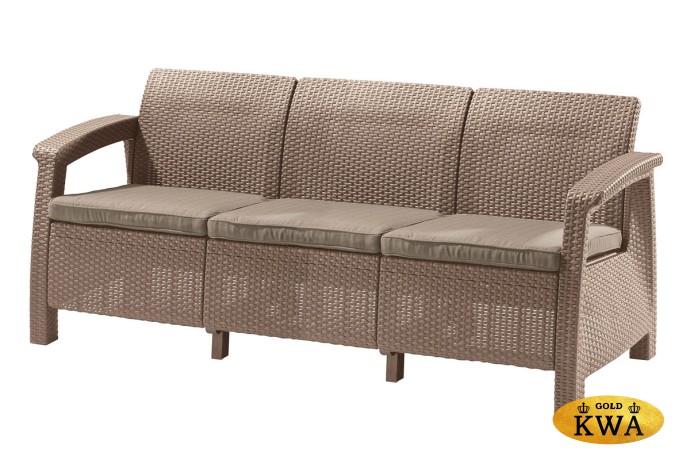 Комплект мебели Corfu Russia Love Seat Max (3х мест.диван), капучино